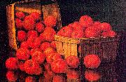 Prentice, Levi Wells Baskets of Red Plums oil painting